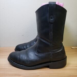 Brahma Men's Size 10 Black Leather Tall Work Boots Western Casual Workwear